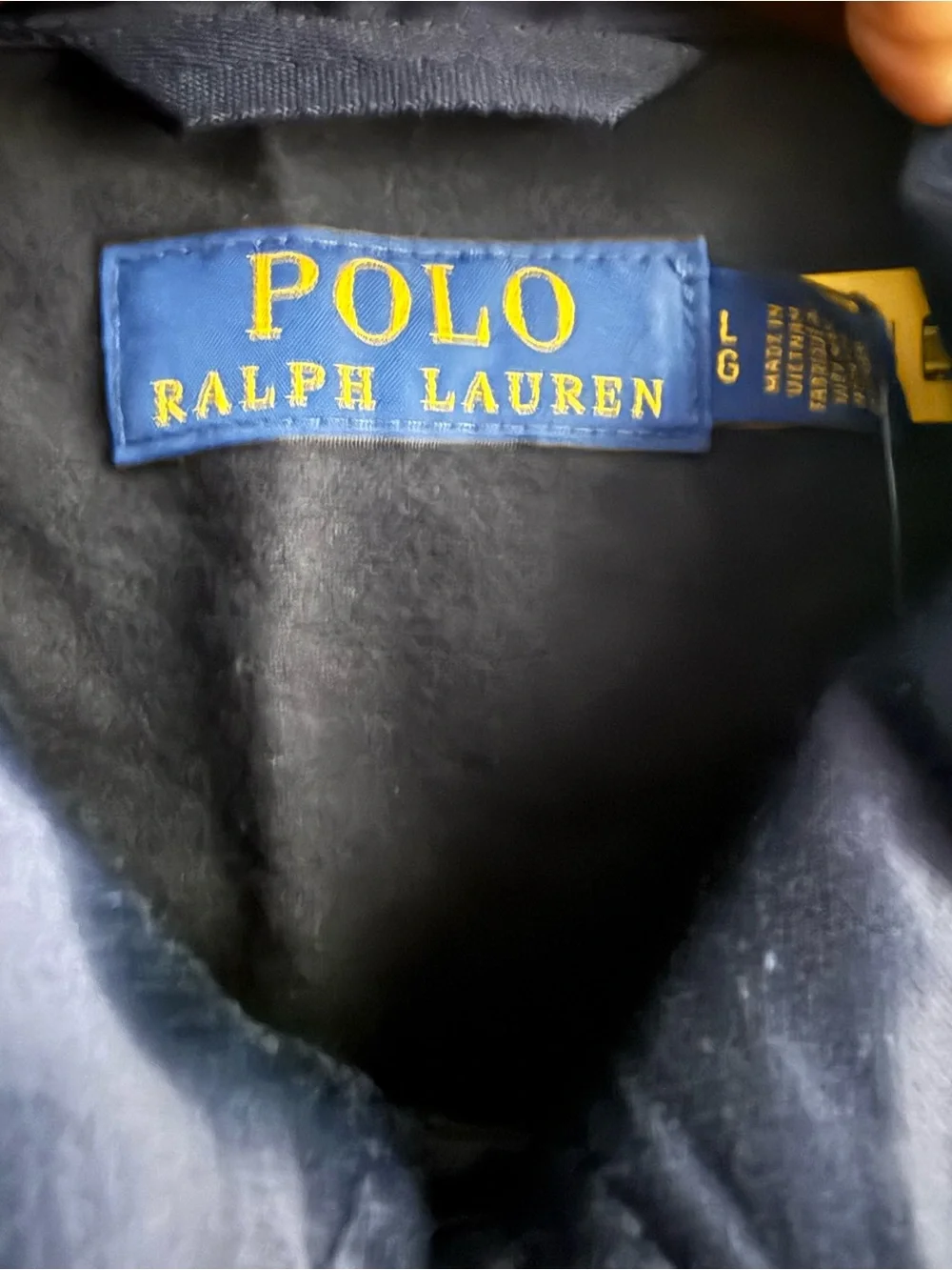 Polo by Ralph Lauren Navy Bomber Jacket with Red 'P' Patch
